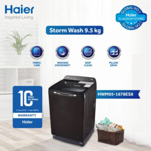 Haier HWM 95-1678ES8 9.5Kg Top Load Fully Automatic Washing Machine With Official Warranty